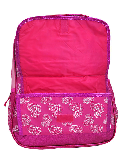 Girls Minnie Mouse Backpack 16" Flowers Pink Front Pocket & Case