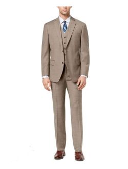 Mens 48L 3 Piece Notch-Collar Wool Suit 48