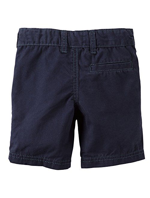 Carter's Little Boys' Flat-Front Shorts Navy, 4 Kids