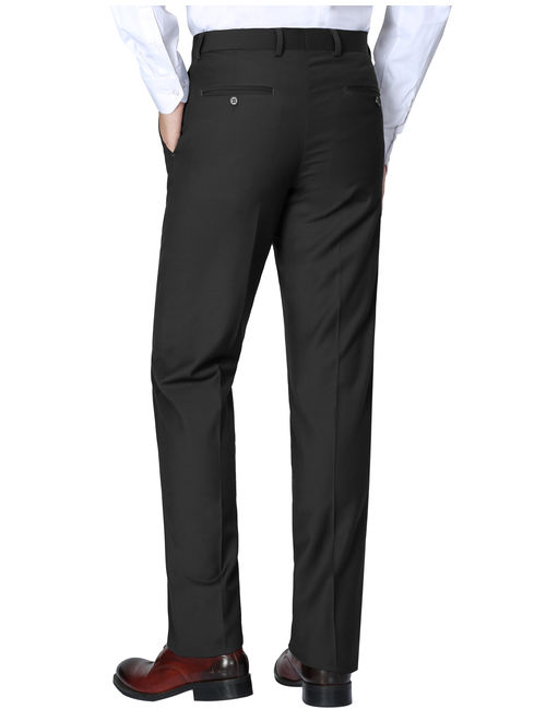 Verno Men's Classic Fit Flat Front Suit Pants