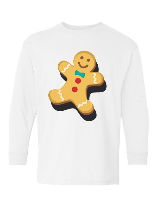 Awkward Styles Ugly Xmas Long Sleeve Shirt for Kids Youth Boys Girls Christmas Gingerbread Shirt