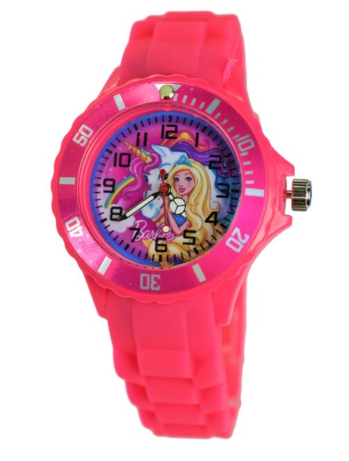 Barbie Unicorn Silicone Wrist Watch For Kids. Analog Watch Display.