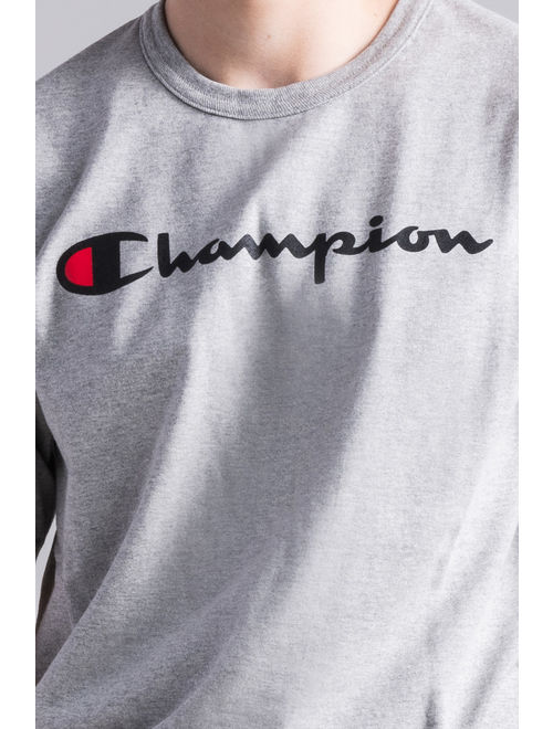 Champion Mens Short Sleeve Jersey Tshirt, Oxford Grey