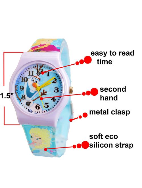 Disney Frozen II Olaf Wrist Watch For Children. Large Colorful Analog Display.