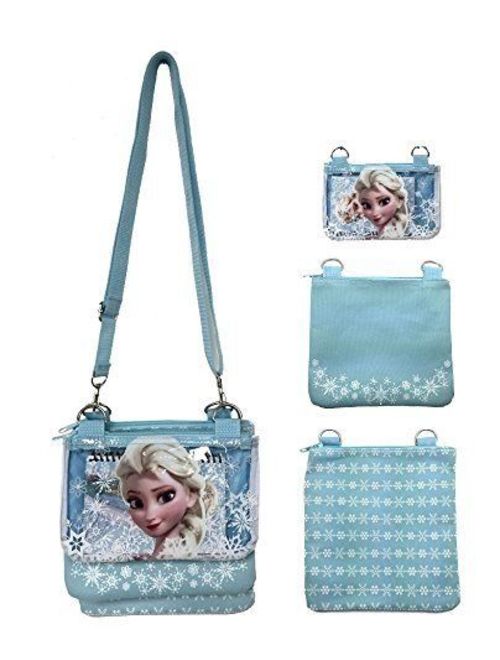 Disney Frozen Elsa Blue Adjustable Strap Messenger Shoulder Cross Purse Bag(SHIP 1 SET RANDOMLY)
