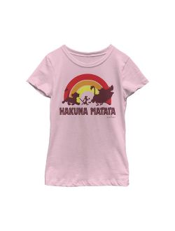 Lion King Girls' Hakuna Matata Rainbow T-Shirt