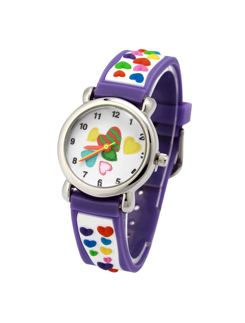 Waterproof 3D Cute Cartoon Digital Silicone Wristwatches Time Teacher Gift for Little Girls Boy Kids Children Christmas birthday gift
