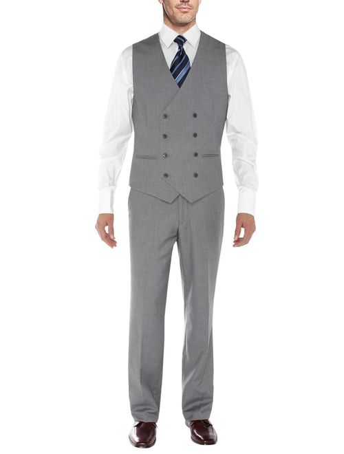Salvatore Exte Mens Suit Vested Three Piece Blazer Jacket Dress Vest Plus Pants Db Gray