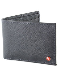 Mens Wallet Genuine Leather Removable ID Card Case Bifold Passcase