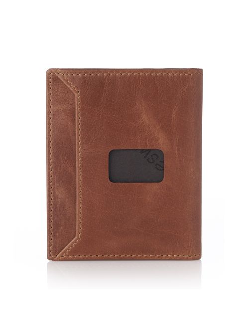 Alpine Swiss RFID Blocking Slim Business Card Case Leather Front Pocket Wallet