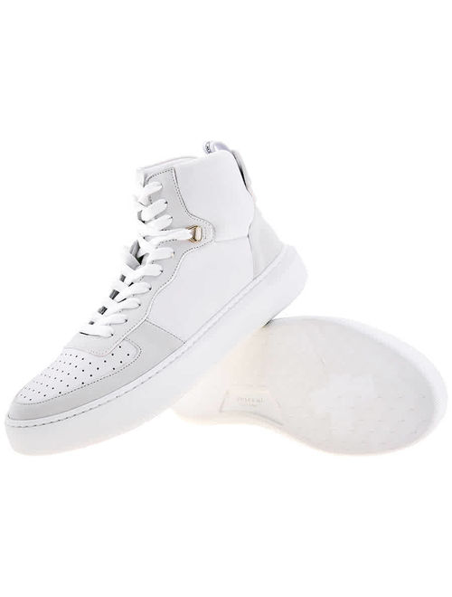 Buscemi Men's White Sneakers High-Top Basket Uno Size 41