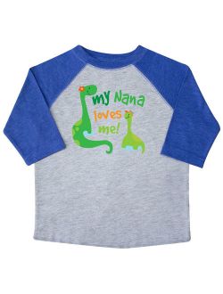 My Nana Loves Me Grandson Gift Toddler T-Shirt