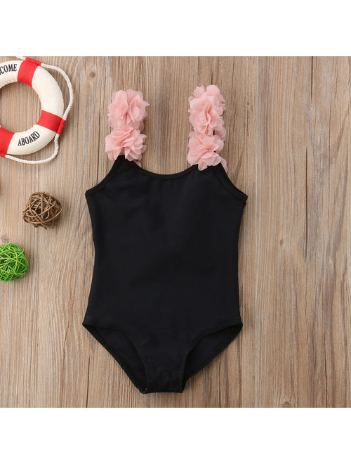 Hirigin Toddler Baby Girl Floral Backless Swimmable Swimsuit Swimwear Bathing Suit Outfit