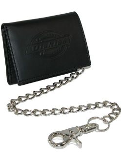 Trifold Men's Wallet with Metallic Chain