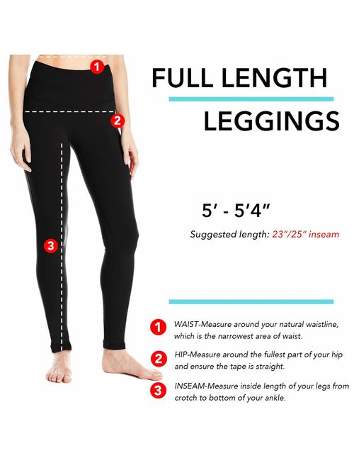 Yogipace Petite Women's 23"/25" Side Pockets High Waisted Yoga Leggings 7/8 Tights Ankle Length Acitve Pants