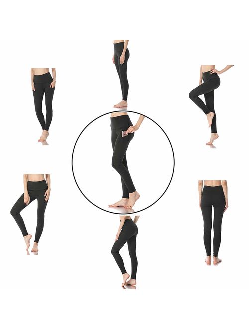 HIGHDAYS Yoga Pants for Women with Pocket - High Waist Non See Through Yoga Leggings for Workout Athletic Runnig Cycling