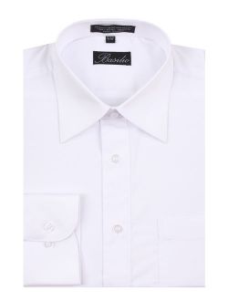 Men's Basilio Convertible Cuff Solid Dress Shirt - Many Colors Available