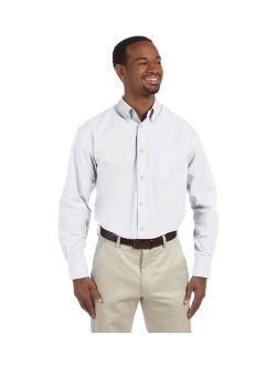 Harriton Men's Value Poplin DTM Buttons Dress Shirt, Style M510
