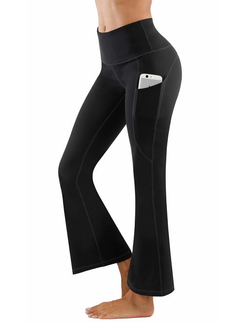 Fengbay Bootcut Yoga Pants, Women's Bootleg Yoga Pants with Pockets Tummy Control 4 Way Stretch Plus Size Yoga Workout Pants