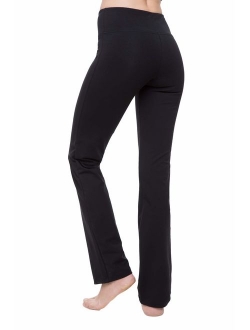 NIRLON Straight Leg Yoga Pants High Waist Tummy Control Leggings for Women Regular & Plus Size