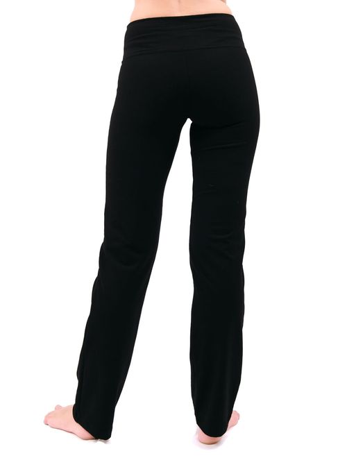 NIRLON Straight Leg Yoga Pants High Waist Tummy Control Leggings for Women Regular & Plus Size