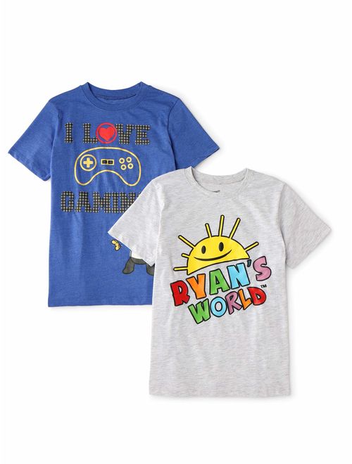 Ryan's World Short Sleeve Graphic T-Shirts, 2-Pack