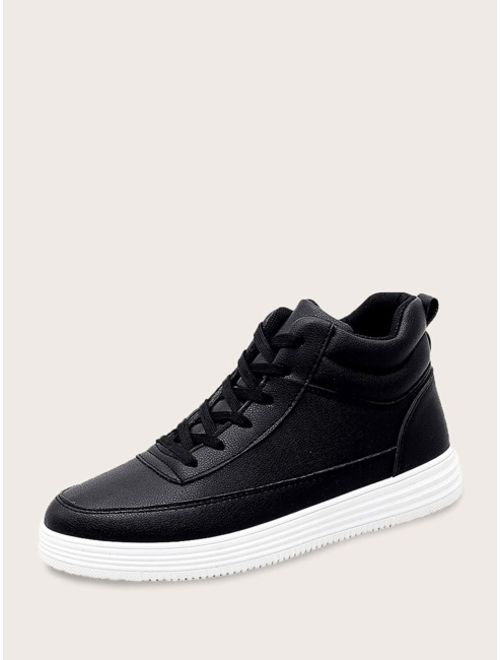 Shein Men Lace-up Front High Top Sneakers
