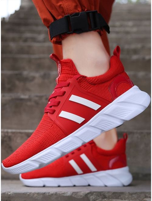 Shein Men Striped Wide Fit Trainers