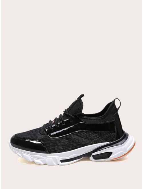 Shein Men Lace-up Front Chunky Sole Trainers
