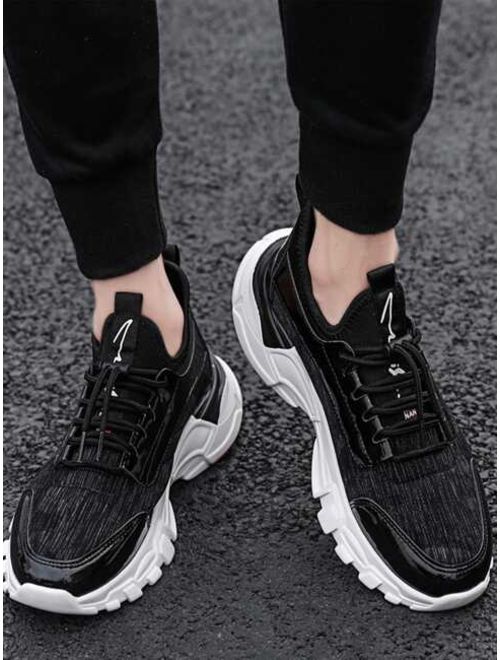 lace up front chunky sole trainers