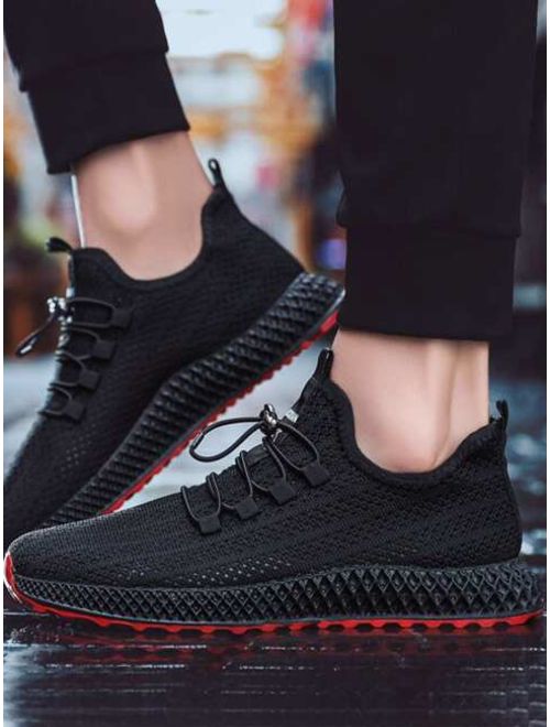 Shein Men Lace-up Front Knit Trainers