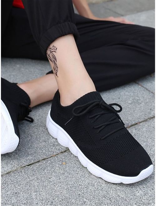Shein Men Lace-up Knit Sneakers