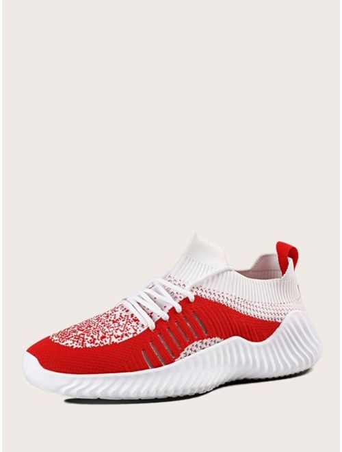 Shein Men Two Tone Lace-up Sneakers