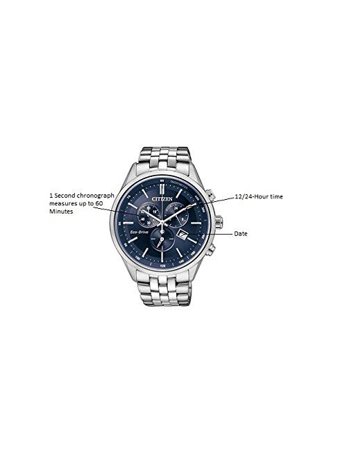 Citizen Men's Eco-Drive Chronograph Stainless Steel Watch with Date, AT2141-52L