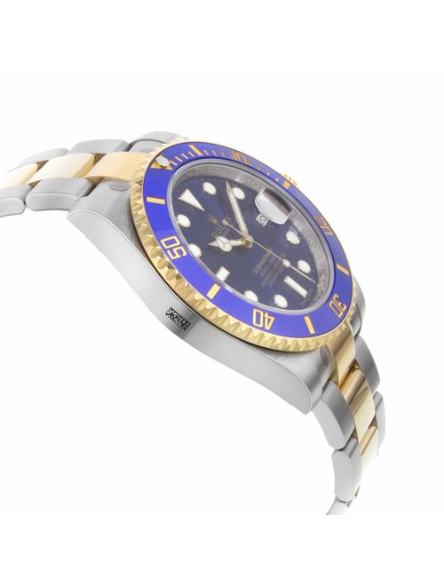 Rolex Submariner Blue Dial Stainless Steel and 18K Yellow Gold Bracelet Automatic Men's Watch 116613BLSO