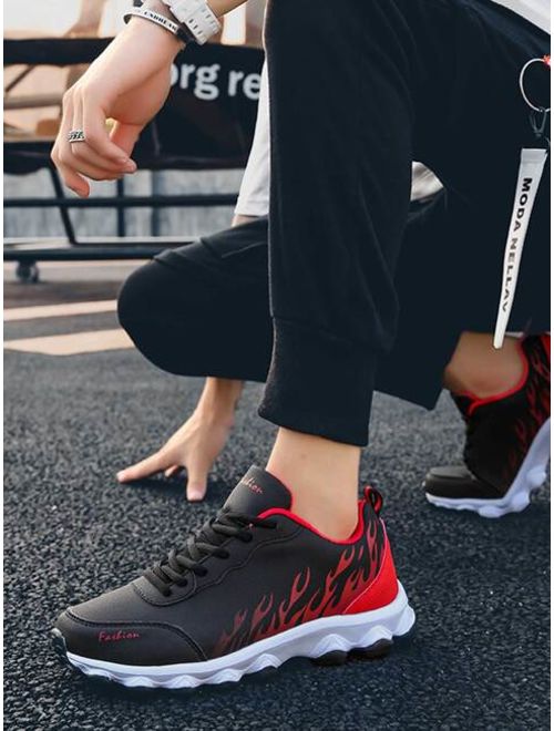 Shein Men Letter Graphic Lace-up Front Sneakers