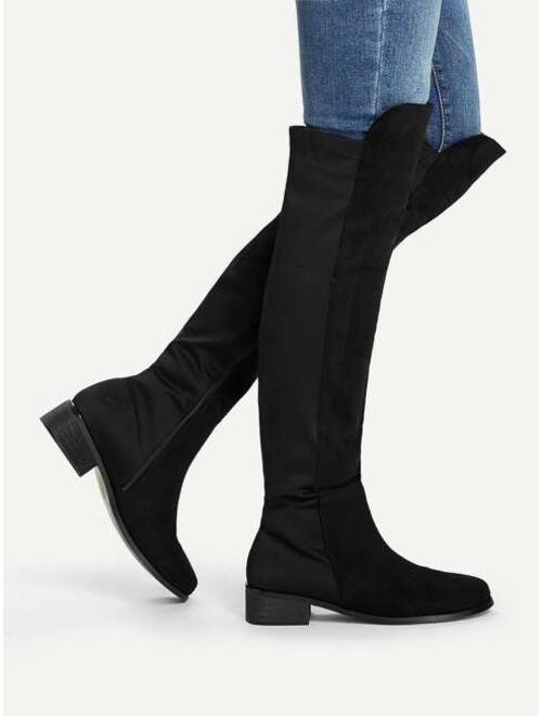 Shein Knee Length Plain Boots