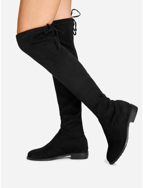 Shein Over The Knee Plain Boots