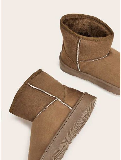 Shein Faux Fur Lined Snow Boots