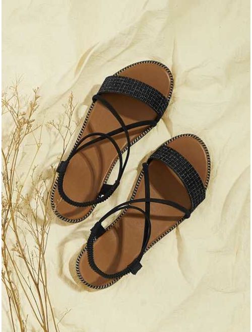 Shein Criss Cross Flat Sandals