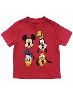 Mickey Mouse Tee Shirt, Red Heather (Toddler Boys)