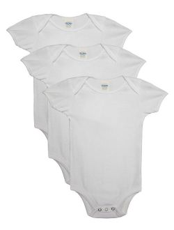 Baby Short-Sleeve Ribbed Bodysuit, 3pk