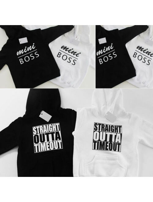 USA Stock Casual Toddler Newborn Baby Boys Girls Hoodie Hooded Tops Sweatshirt