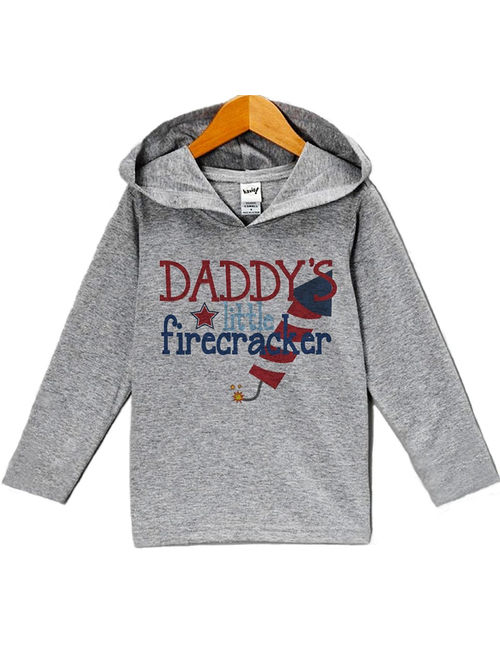 Custom Party Shop Baby Boy's Daddy's Firecracker 4th of July Hoodie Pullover - 3T