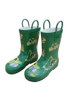 Foxfire FOX-600-30-9 Childrens Green Construction Rain Boot - Size 9