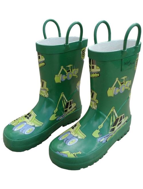 Foxfire FOX-600-30-9 Childrens Green Construction Rain Boot - Size 9