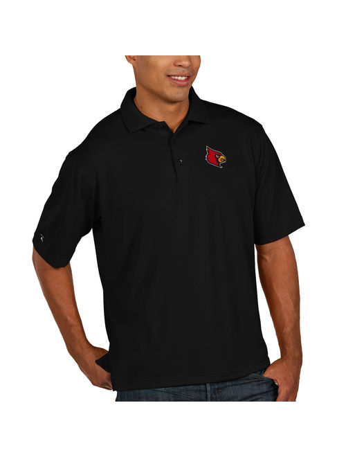Louisville Cardinals Antigua Xtra Lite Big and Tall Polo - Black