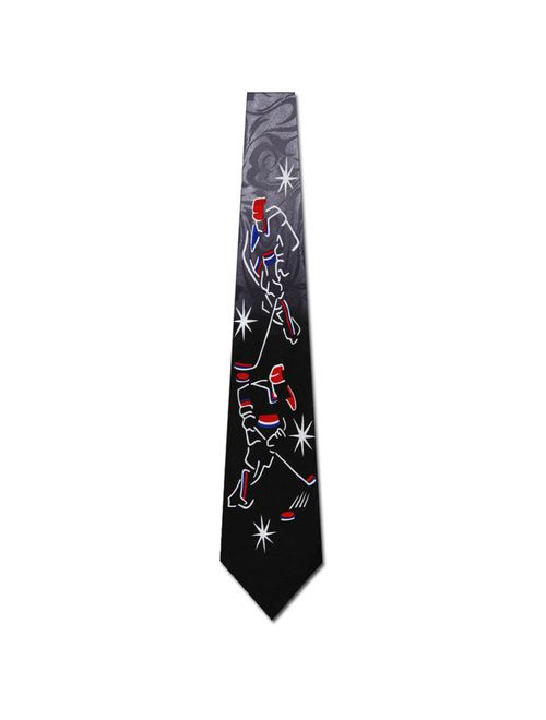 Hockey Images (Black) Necktie Mens Tie