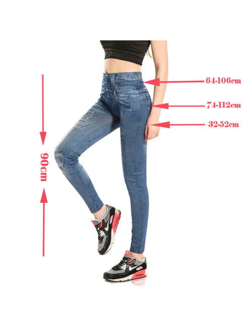 Women Skinny Pants Jeggings Stretchy Slim Leggings Jeans Pencil Tight Trousers