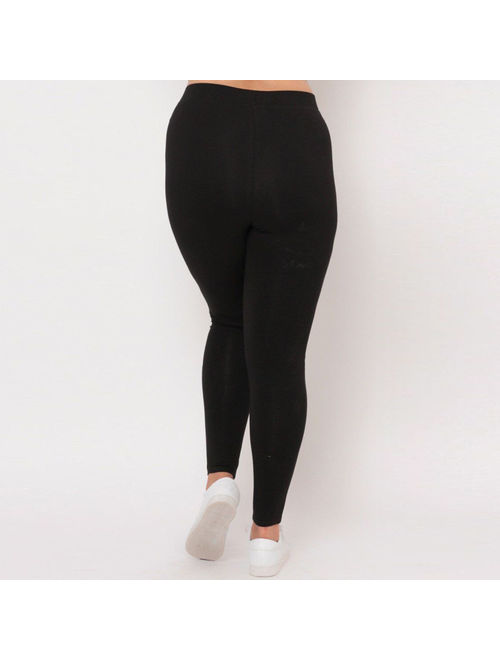 Tuscom Fashion Plus Size Womens Sexy Leggings Trousers Yoga Sport Hole Casual Pants